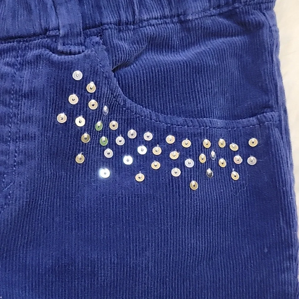 Gymboree Pink Unicorn Ruffle Sweater and Blue Sequin Corduroy Pants Size 7-8